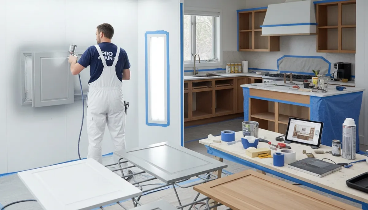 Cabinet painting service in Modesto, CA for durable, updated kitchen cabinets